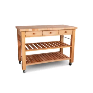 Butler Keukentrolley M 1200 Kopshout Beukenhout 120x60x90 cm SKU 30102200 EAN 8717853281426