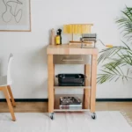 Butler Keukentrolley M 600 RVS en Kopshout Beukenhout 60x60x90 cm SKU 30103600