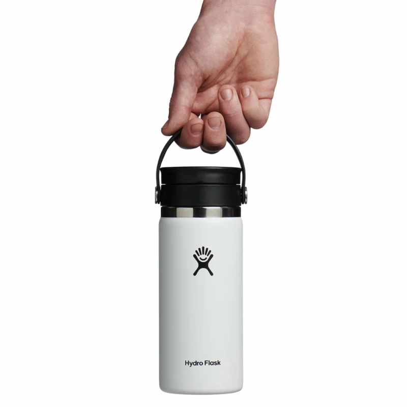 Hydro Flask koffiebeker met Flex Sip deksel wit lekvrij 473 ml SKU 516110