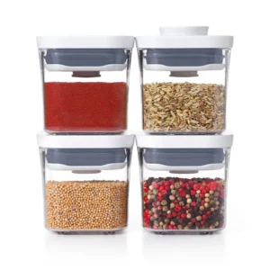 OXO Voorraadbus POP mini vierkant mini set van 4 vaatwasserbestendig SKU 11236100
