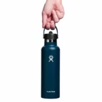 hydro flask drinkfles standard mouth met rietjesdop indigo blauw waterfles 621 ml SKU 221464